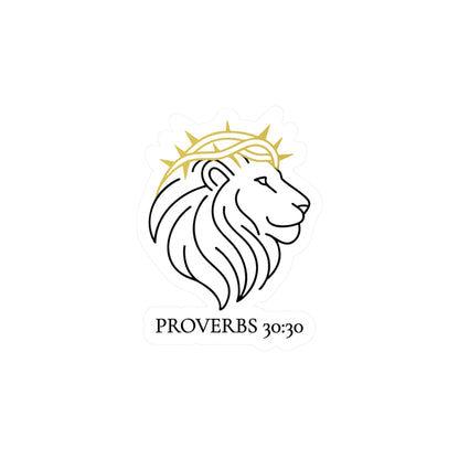 Proverbs 30:30 Lion & Crown Sticker
