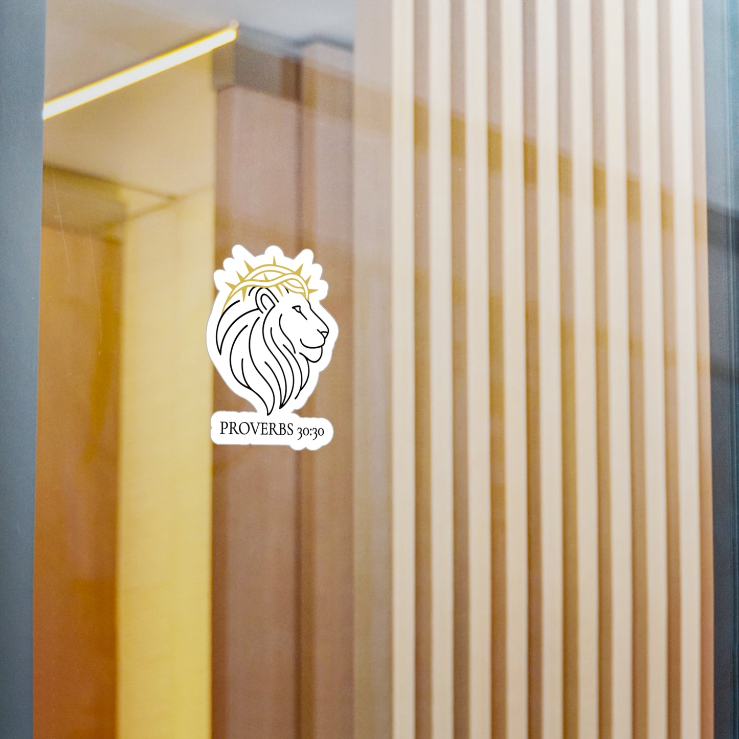 Proverbs 30:30 Lion & Crown Sticker