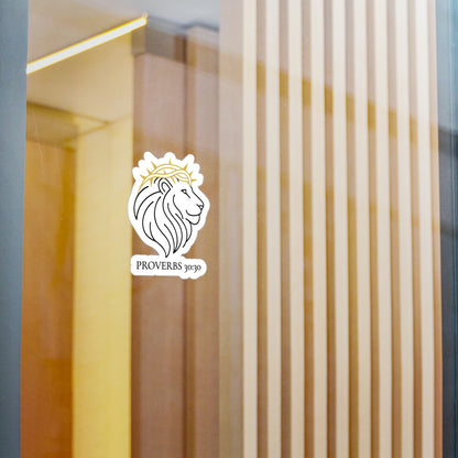 Proverbs 30:30 Lion & Crown Sticker