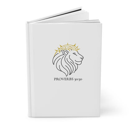 Proverbs 30:30 Lion & Crown Matte Hardcover Journal