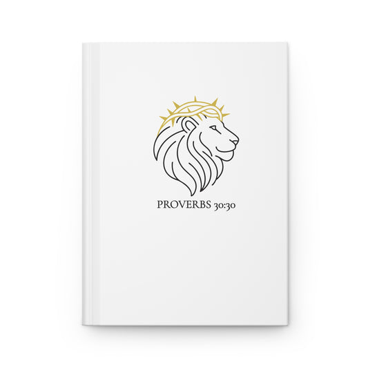 Proverbs 30:30 Lion & Crown Matte Hardcover Journal